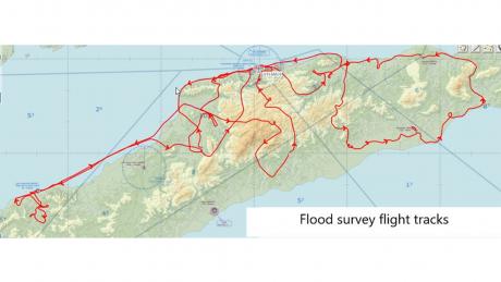 Flood Survey Flight tracks