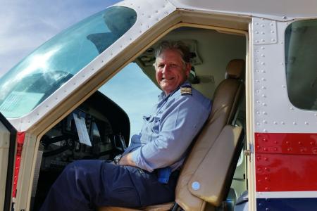 Pilot in plane