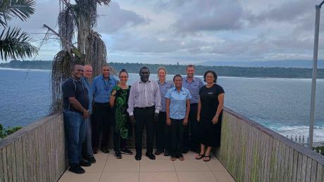 MAF Team with the President of Bougainville at AROB