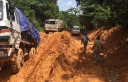 Rainy reason overland travel in Liberia
